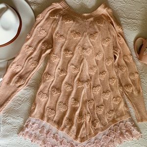 Pink heart sweater